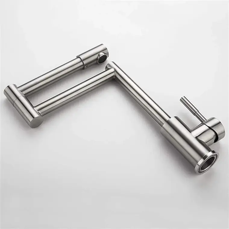 Llave Grifo Lavaplatos Monocontro Escualizable Acero Inox 9