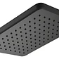 Regadera Ducha Para Baño Rectangular Negro Mate Negro Mate - Miniatura 1