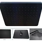 Regadera Ducha Para Baño Rectangular Negro Mate Negro Mate - Miniatura 2