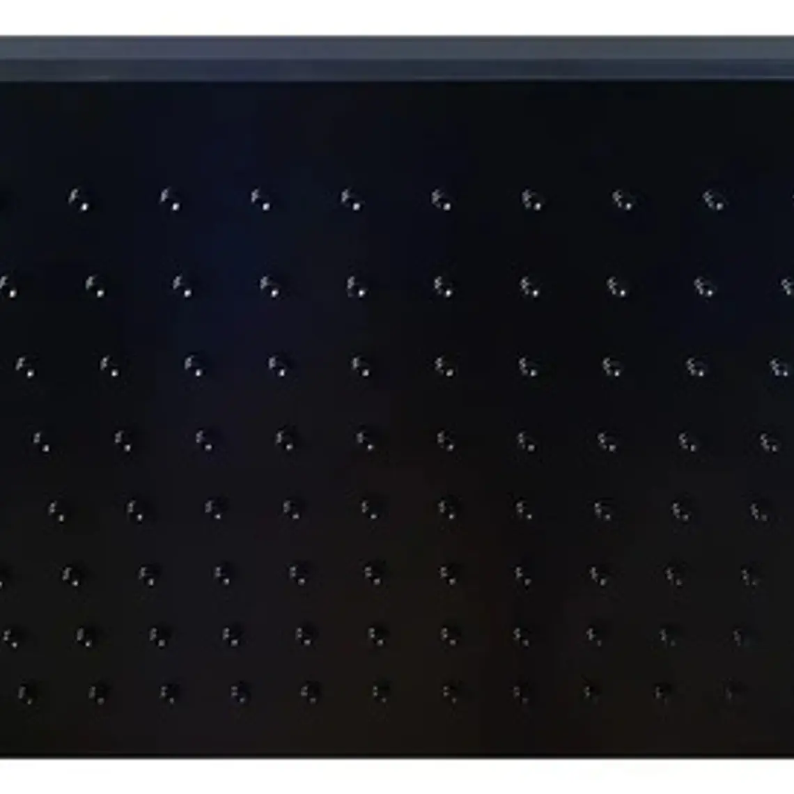 Regadera Ducha Para Baño Rectangular Negro Mate Negro Mate 6