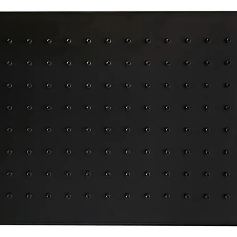 Regadera Ducha Para Baño Rectangular Negro Mate Negro Mate 7