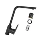 Llave Grifo Lavaplatos Monocontrol En Acero Negro Mate - Miniatura 6