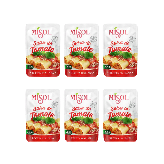 Pack 6 Salsa tomate misol 