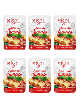 Pack 6 Salsa tomate misol 
