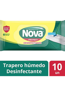  Nova Desinfectante trapero humedo 10 un.