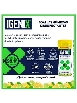 Toallas desinfectantes igenix 40un