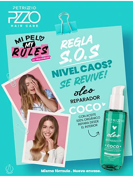 Petrizzio Óleo Reparador Coco Cabellos Dañados 100ml