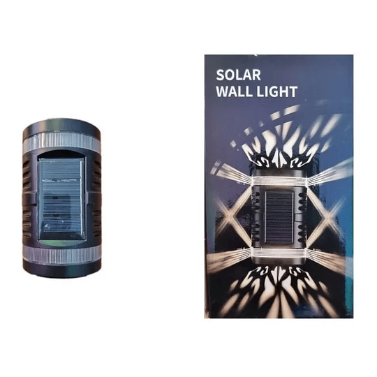 Aplique Solar De Pared Para Exterior Pack De 2 Bicolor