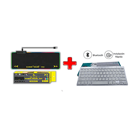 Mouse Pad Gaming RGB + Teclado Bluetooth Para Tablet, Tv, Teléfonos