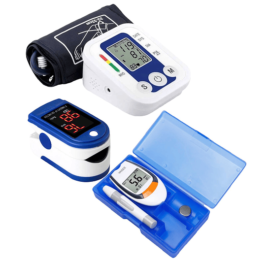 Pack Monitores Oximetro + Tensiometro De Brazo + Glucometro