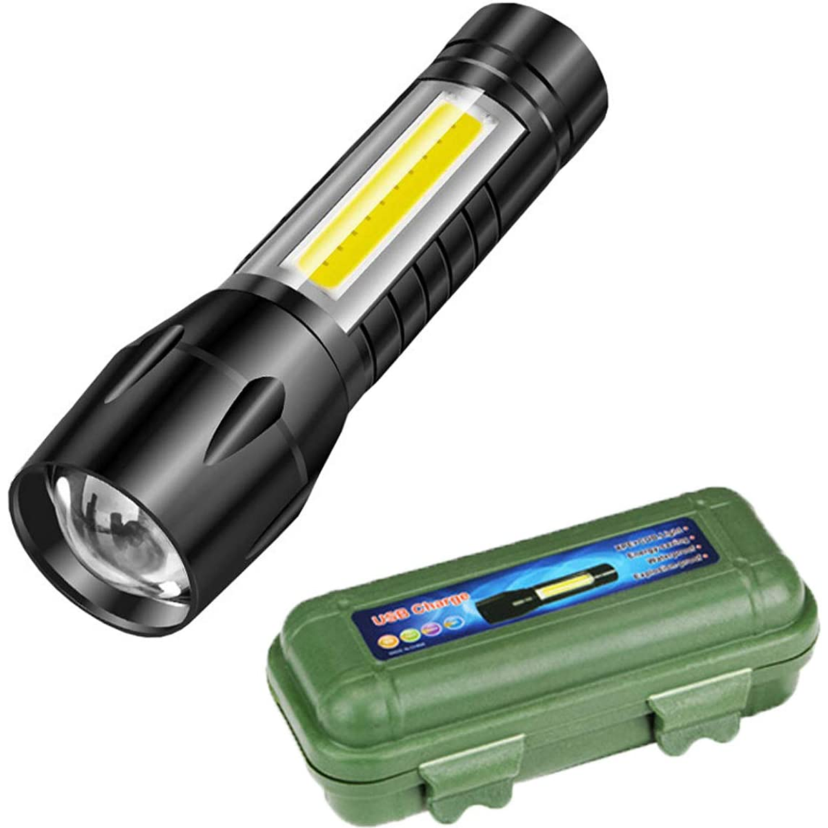Mini linterna led recargable con USB - Prendeluz