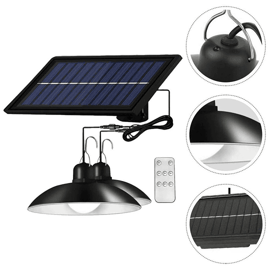 2 Lamparas Solares Recargables 90W Led Luz Blanca