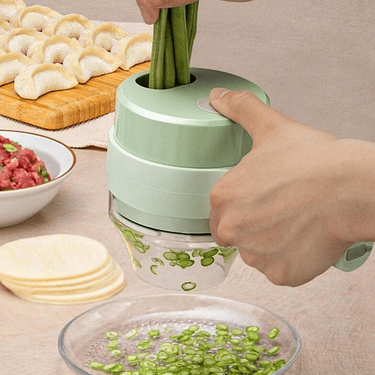 Cortador de verduras eléctrico Cortador de ajo Gadget de cocina portátil