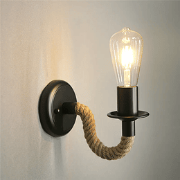 Lámpara De Pared Cuerda De Cáñamo Vintage