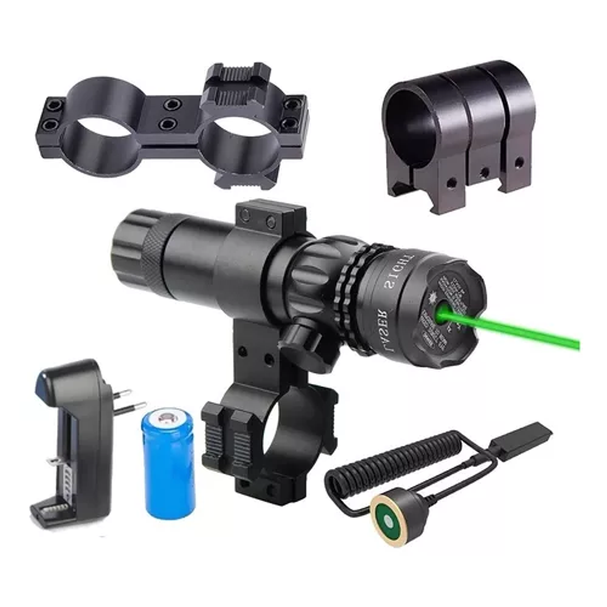 Mira Laser Scope Verde Puntero Táctico, Rifle Militar