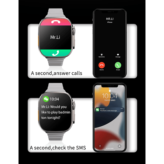 Reloj Inteligente 8 Ultra Para Teléfonos Móviles Iphone Android