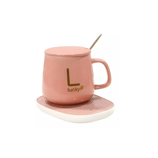 Taza Mug De Café Con Calentador Eléctrico + Cuchara, Color R