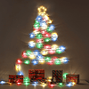 Cinta De Navidad Plateada A Pilas Con Luces Led Colores 5m