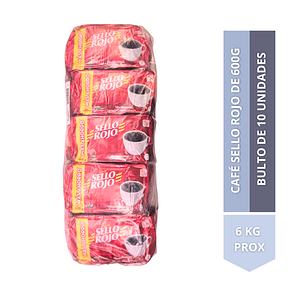 Bulto de café sello rojo de 600G 