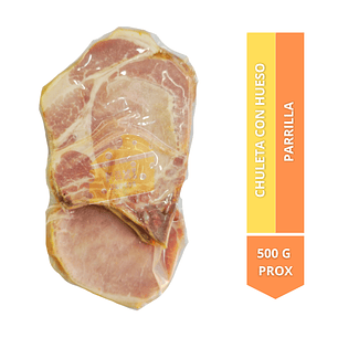 Chuleta con hueso paquete de 500G 