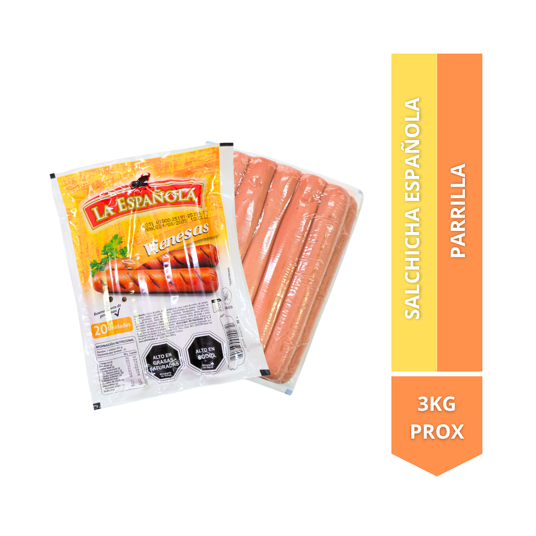 Caja de Salchichas la española de 20 1