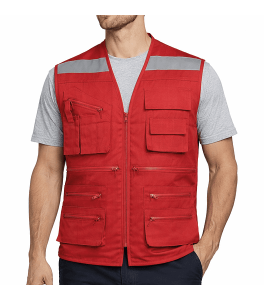 Chaleco Geólogo Gabardina con Bolsillos 