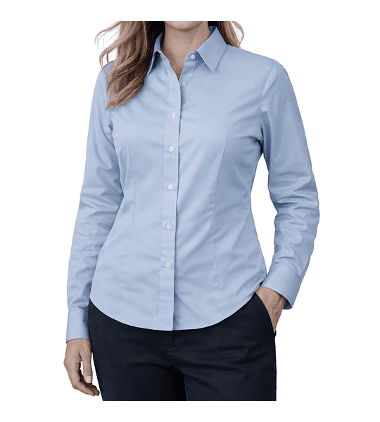 Blusa Oxford Manga Larga