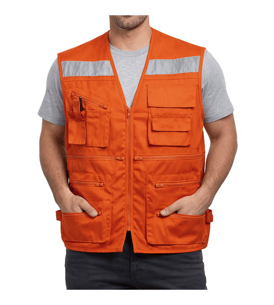 Chaleco Geólogo Gabardina con Bolsillos 