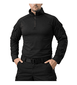 Polera Tactica Manga Larga Negra