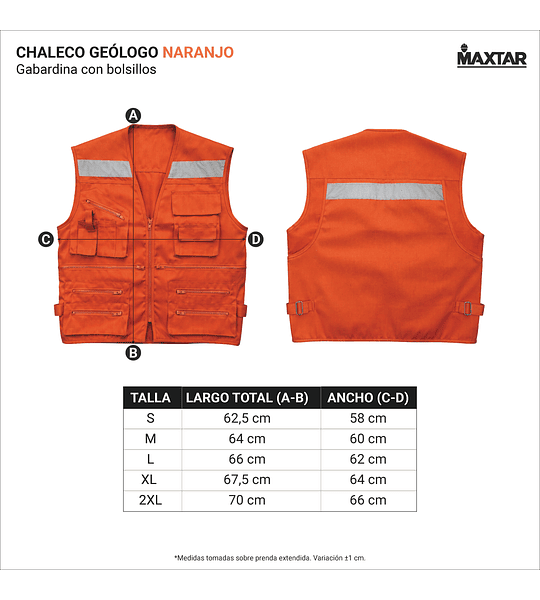 Chaleco Geólogo Gabardina con Bolsillos 