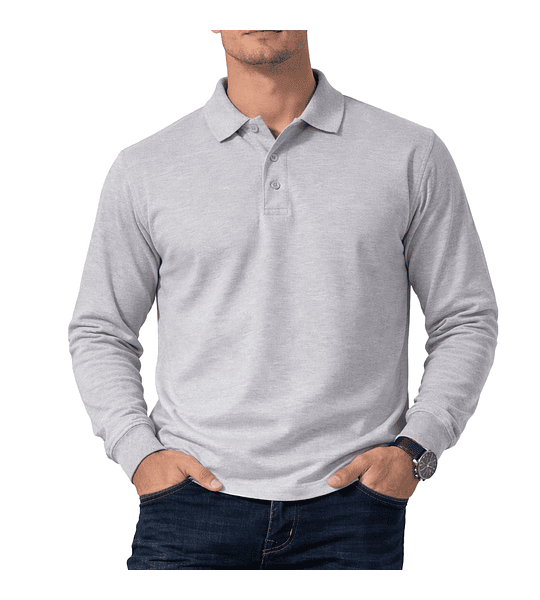 POLERA PIQUÉ VARÓN MANGA LARGA 