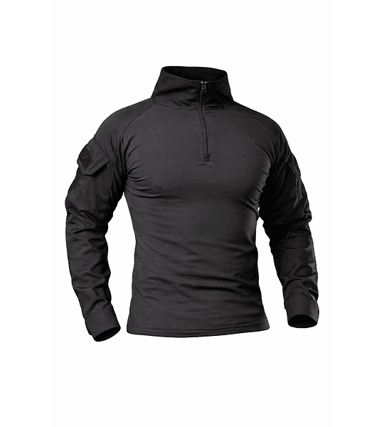 POLERA TÁCTICA MANGA LARGA NEGRA
