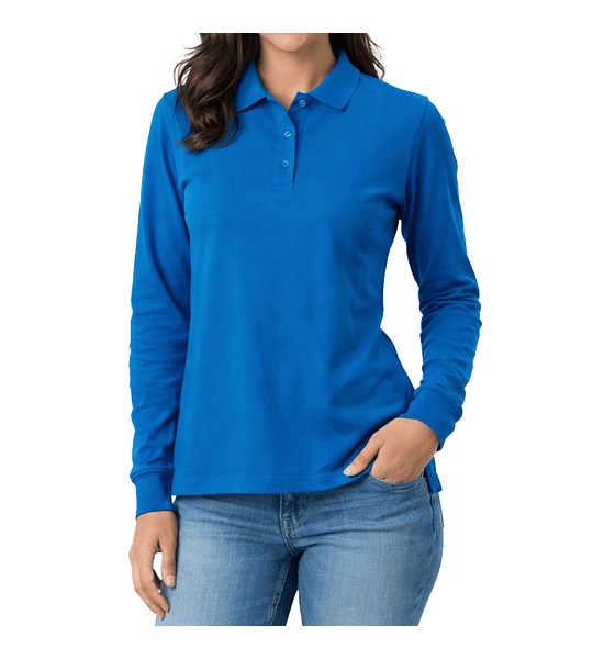 POLERA PIQUE DAMA MANGA LARGA