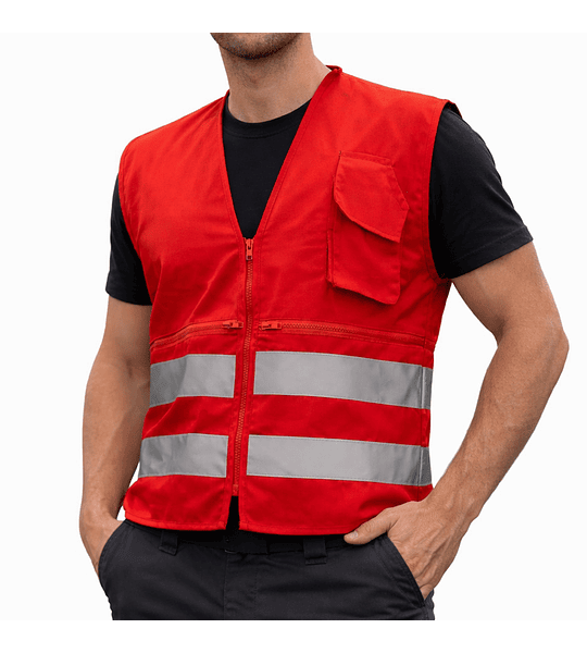 CHALECO GEÓLOGO GABARDINA CON BOLSILLO