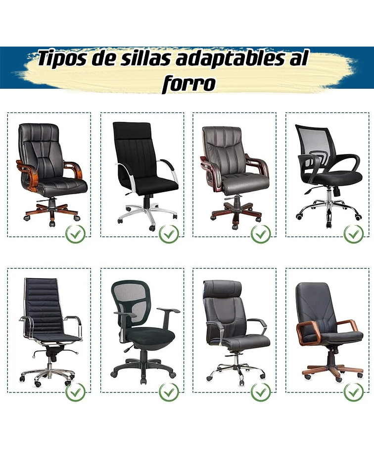 Forro Protector Para Silla De Oficina Talla L