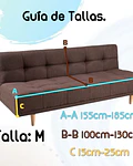 50% OFF Forro Protector Elástico Para Sofá Sin Brazos Talla M
