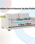 50% OFF Forro Protector Elástico De Dos Puestos Para Sofá Con Brazos