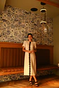 Vestido crep pasamaneria central largo midi - Miniatura 2
