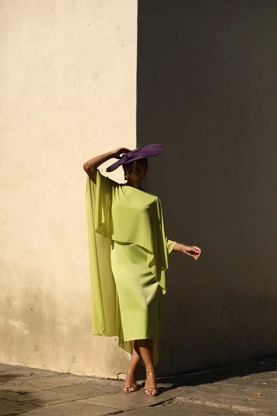Vestido -- con sobrecapa gasa 4