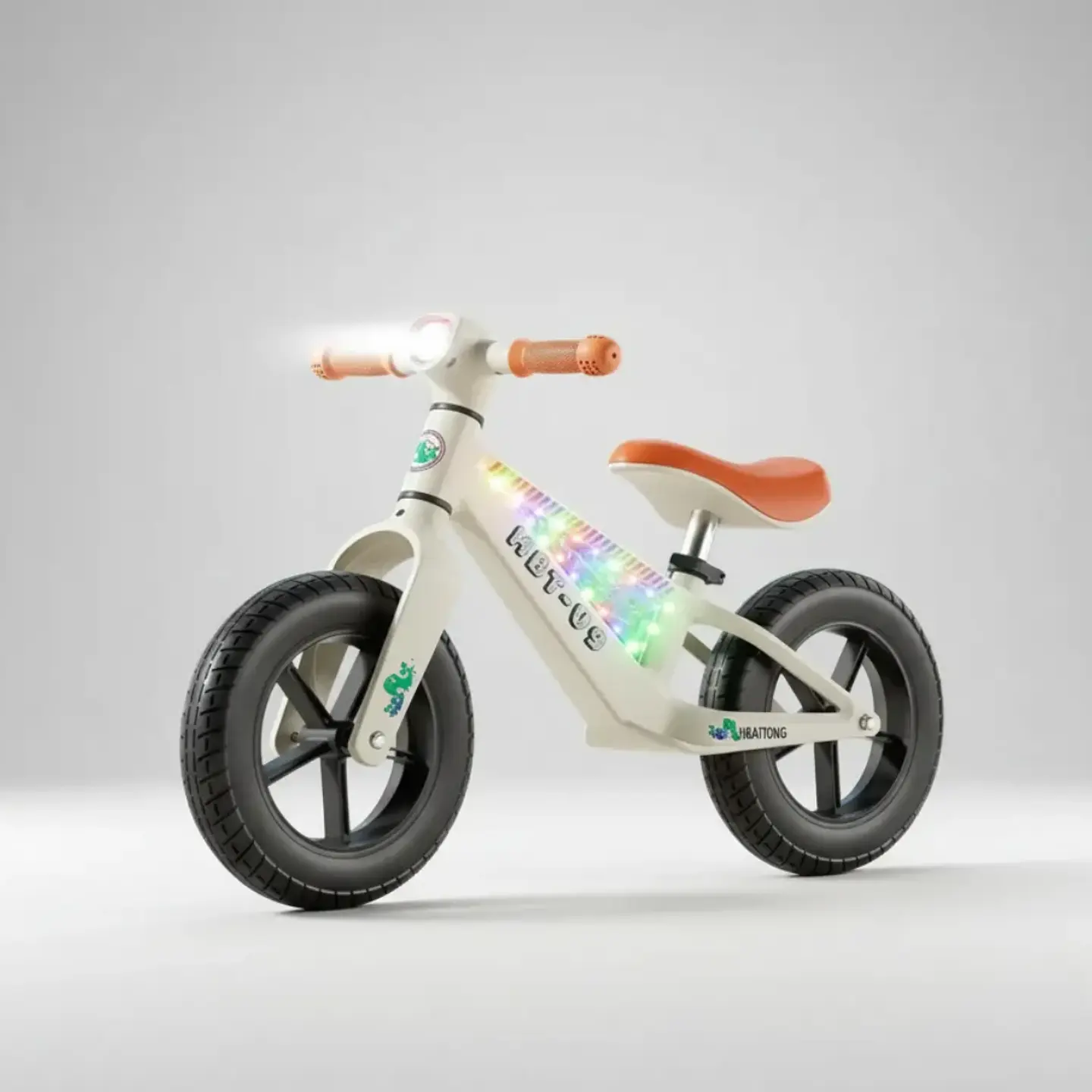 Bicicleta de Equilibrio para Niños con Luces LED y Música Blanca 1