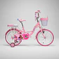 Bicicleta Jazy Aro 16 para Niñas Rosado con Ruedas Auxiliares y Canasta - Miniatura 4