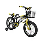 Bicicleta BMX Space Aro 16 para Niños Negro/Amarillo con Ruedas Auxiliares - Miniatura 2