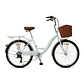 Bicicleta Urbana Lady Aro 24 Gris con Canasta, Parrilla y 7 Velocidades - Miniatura 1