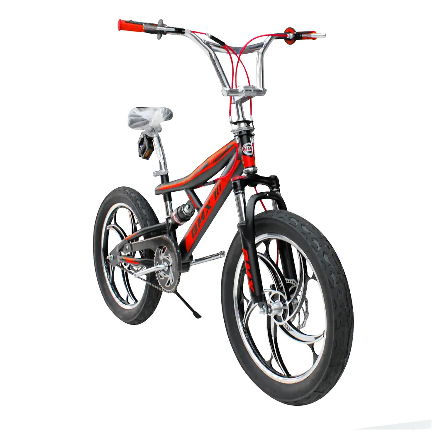 Bicicleta BMX Aro 20 Doble Suspensión con Aros de Magnesio Negro/Rojo 2