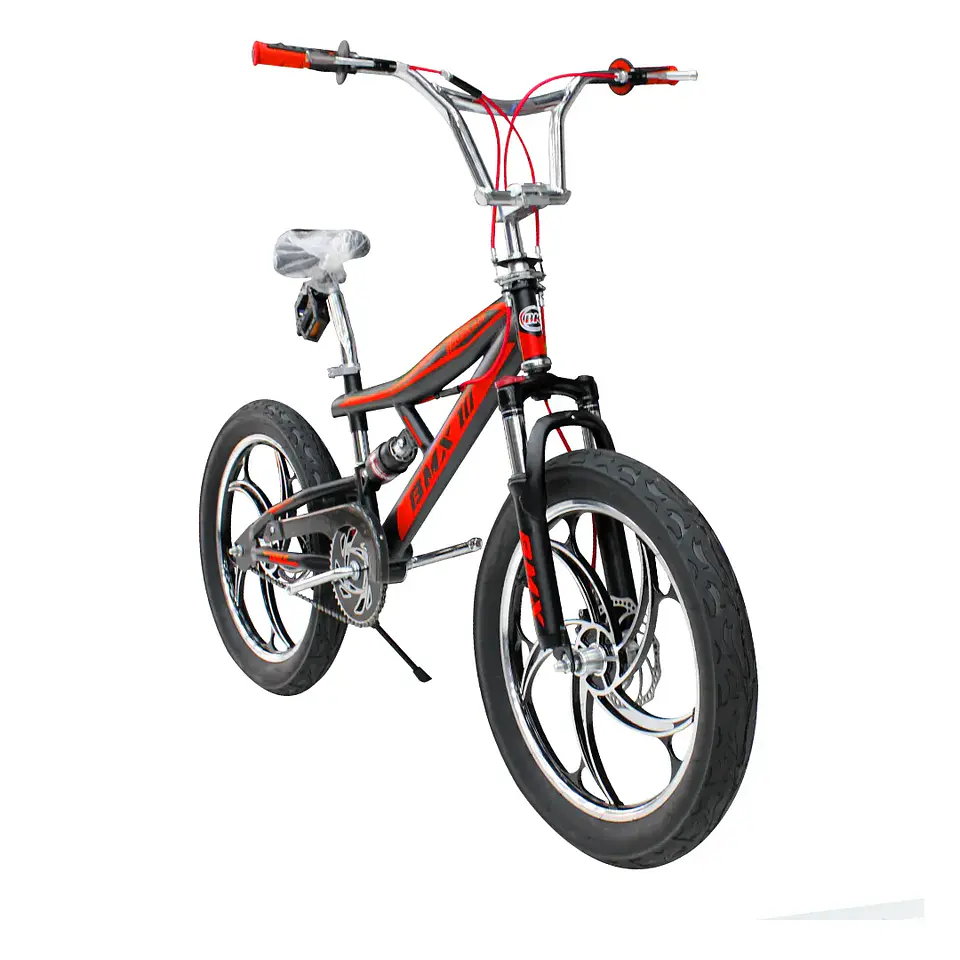 Bicicleta BMX Aro 20 Doble Suspensión con Aros de Magnesio Negro/Rojo 2
