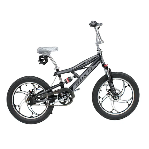 Bicicleta BMX Aro 20 Doble Suspensión con Aros de Magnesio Negro/Gris