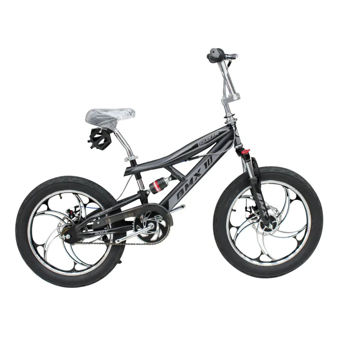 Bicicleta BMX Aro 20 Doble Suspensión con Aros de Magnesio Negro/Gris 1