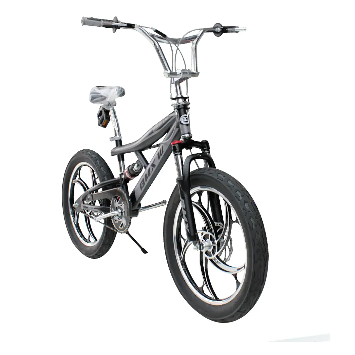 Bicicleta BMX Aro 20 Doble Suspensión con Aros de Magnesio Negro/Gris 2