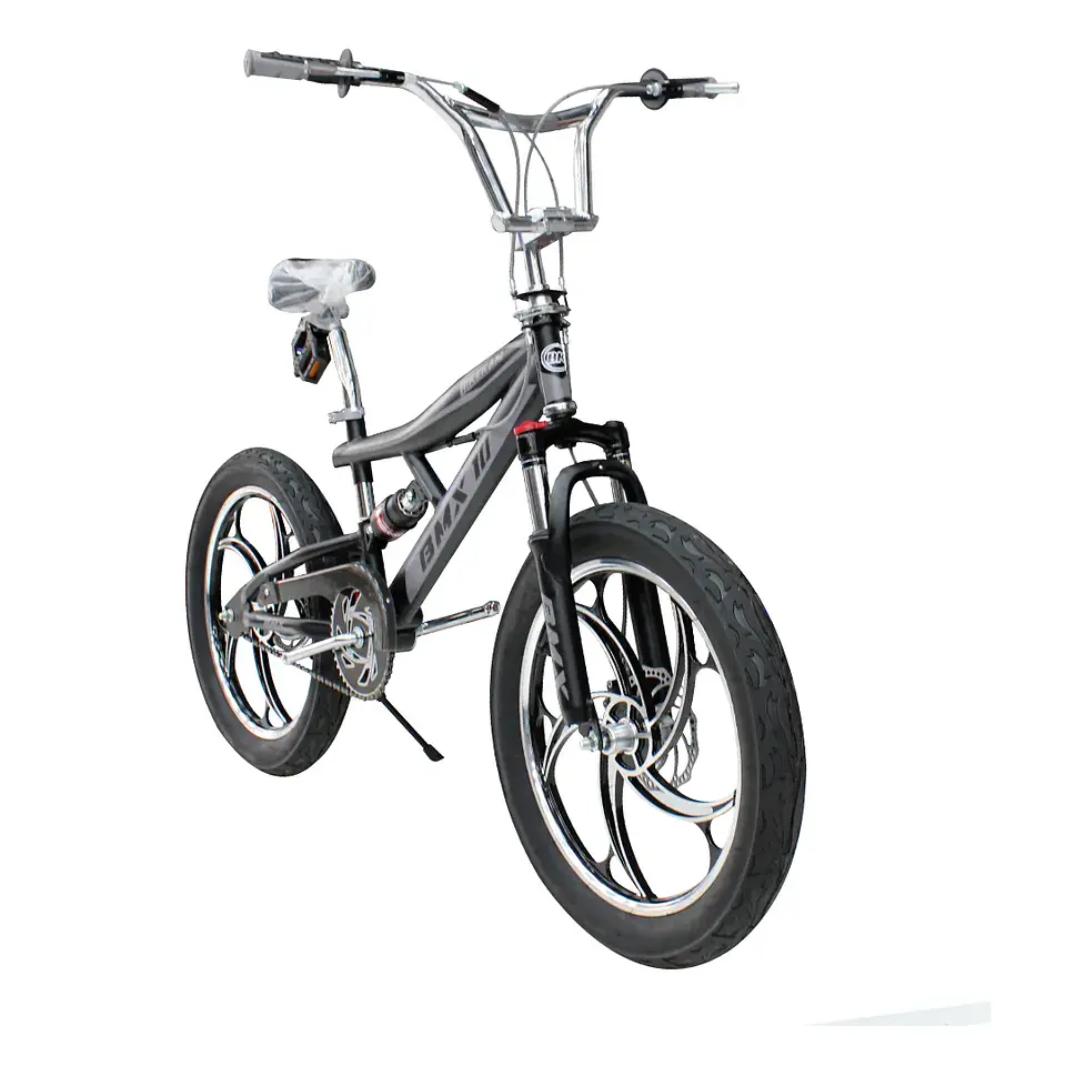 Bicicleta BMX Aro 20 Doble Suspensión con Aros de Magnesio Negro/Gris 2