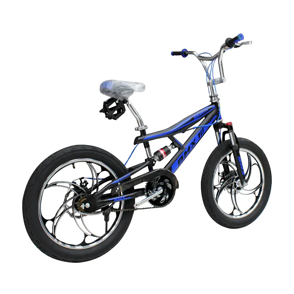 Bicicleta BMX Aro 20 Doble Suspensión con Aros de Magnesio Negro/Azul 3